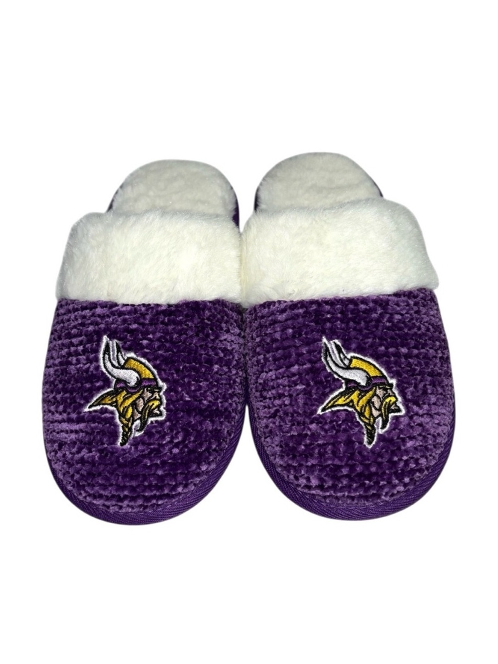 NWOT MN Vikings Slippers Size Medium 7/8 NFL